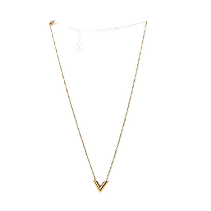 Louis Vuitton Essential V Necklace Gold 2 of 5