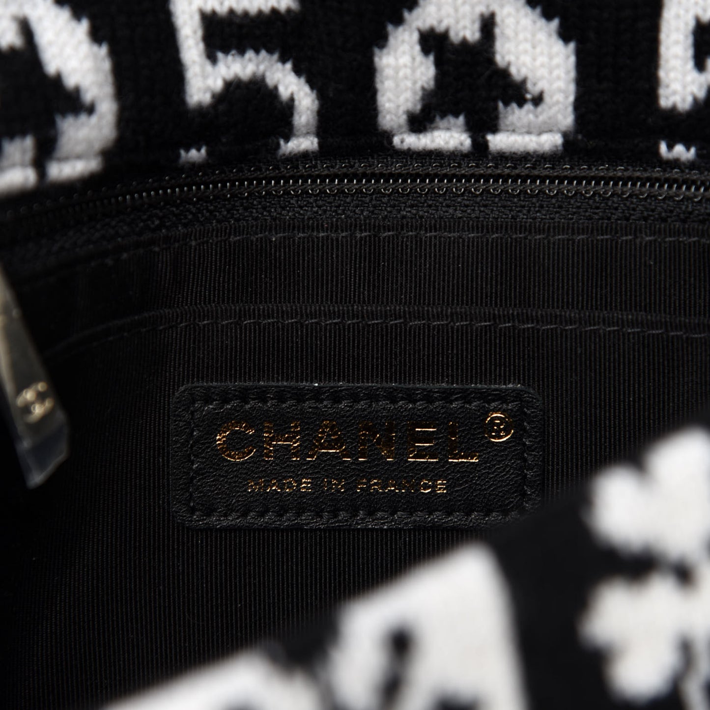 Cashmere Knit Coco Neige Flap Black White