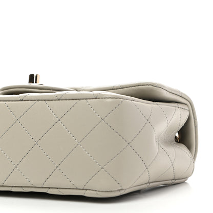 Chanel Lambskin Quilted Mini Rectangular Flap Grey 9 of 9