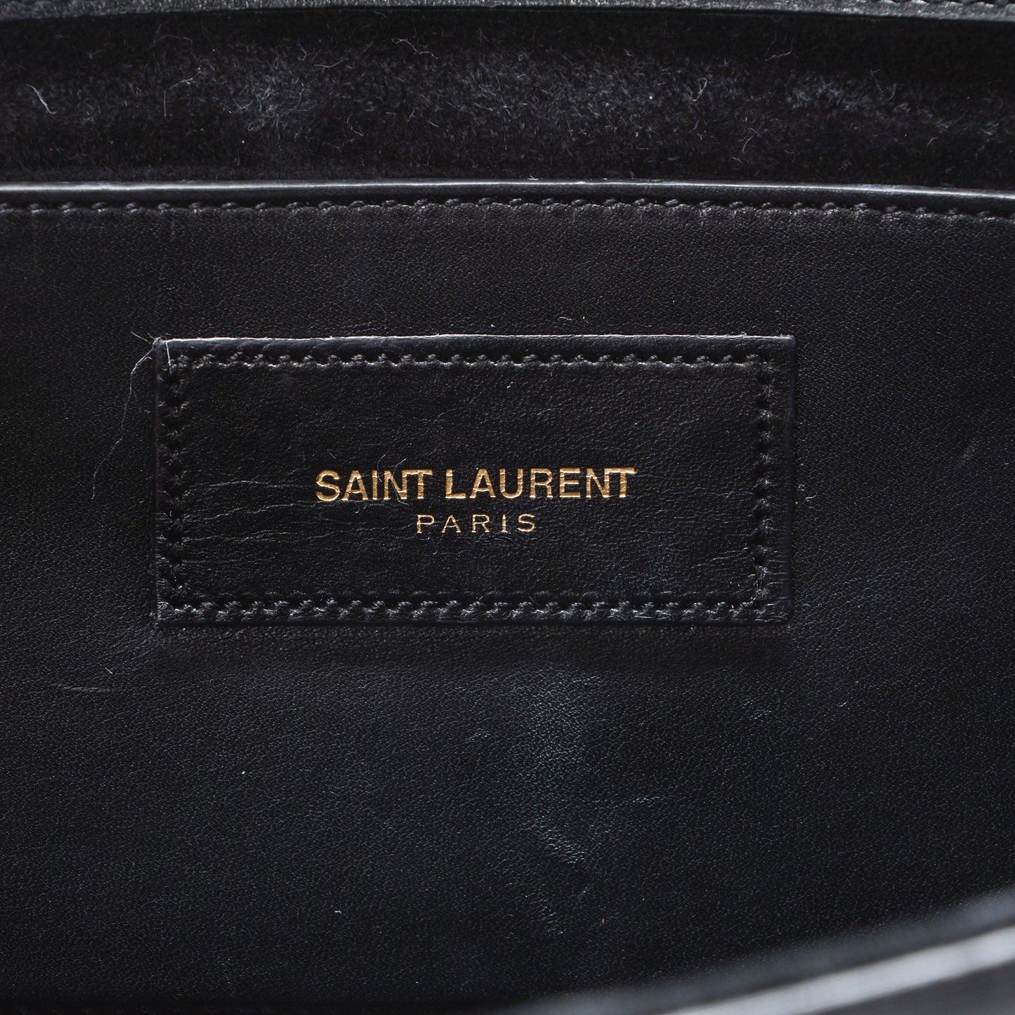 Calfskin Classic Monogram Tassel Clutch Black