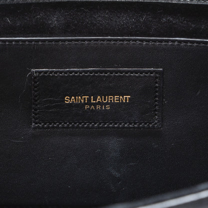 Saint Laurent Calfskin Classic Monogram Tassel Clutch Black 6 of 6