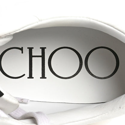 Jimmy Choo Calfskin Vinyl Striped Hawaii Flatform Sneakers 39.5 White Fuchsia 9 of 10