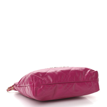 Chanel Shiny Calfskin Quilted Small Chanel 22 Dark Pink 5 of 12