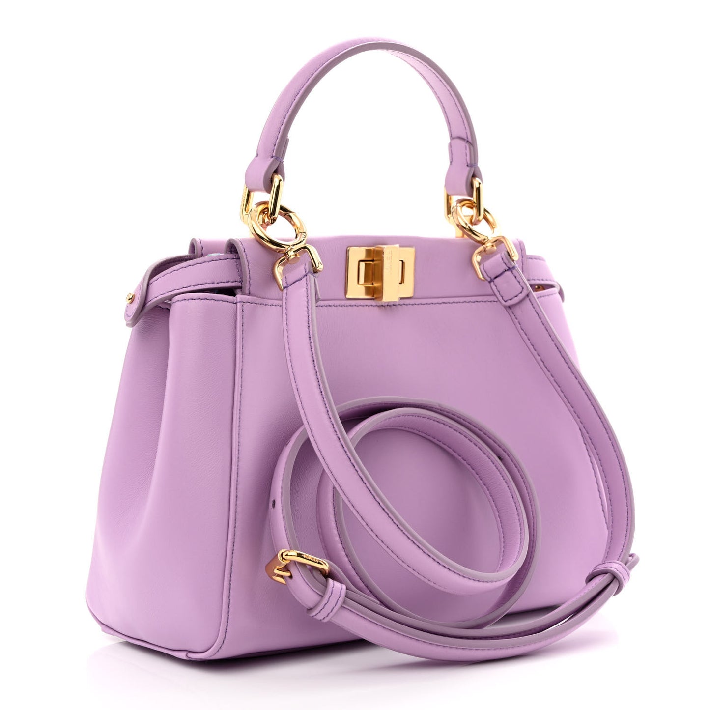 Nappa Stacked Bar Mini Peekaboo Iconic Satchel Violetta