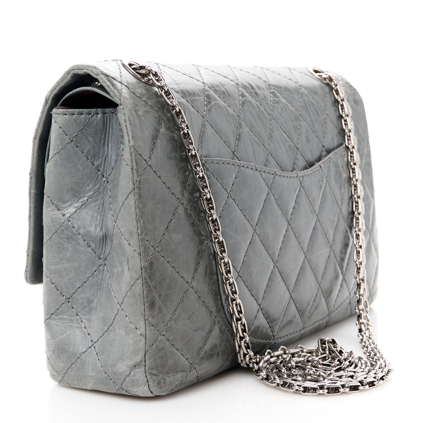 Aged Calfskin Quilted 50th Anniversary 2.55 Reissue Flap 226 Grey