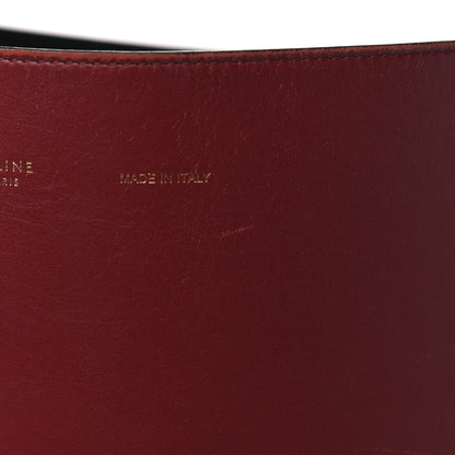 Celine Shiny Smooth Calfskin Small Twisted Cabas Dark Ruby Navy 9 of 23