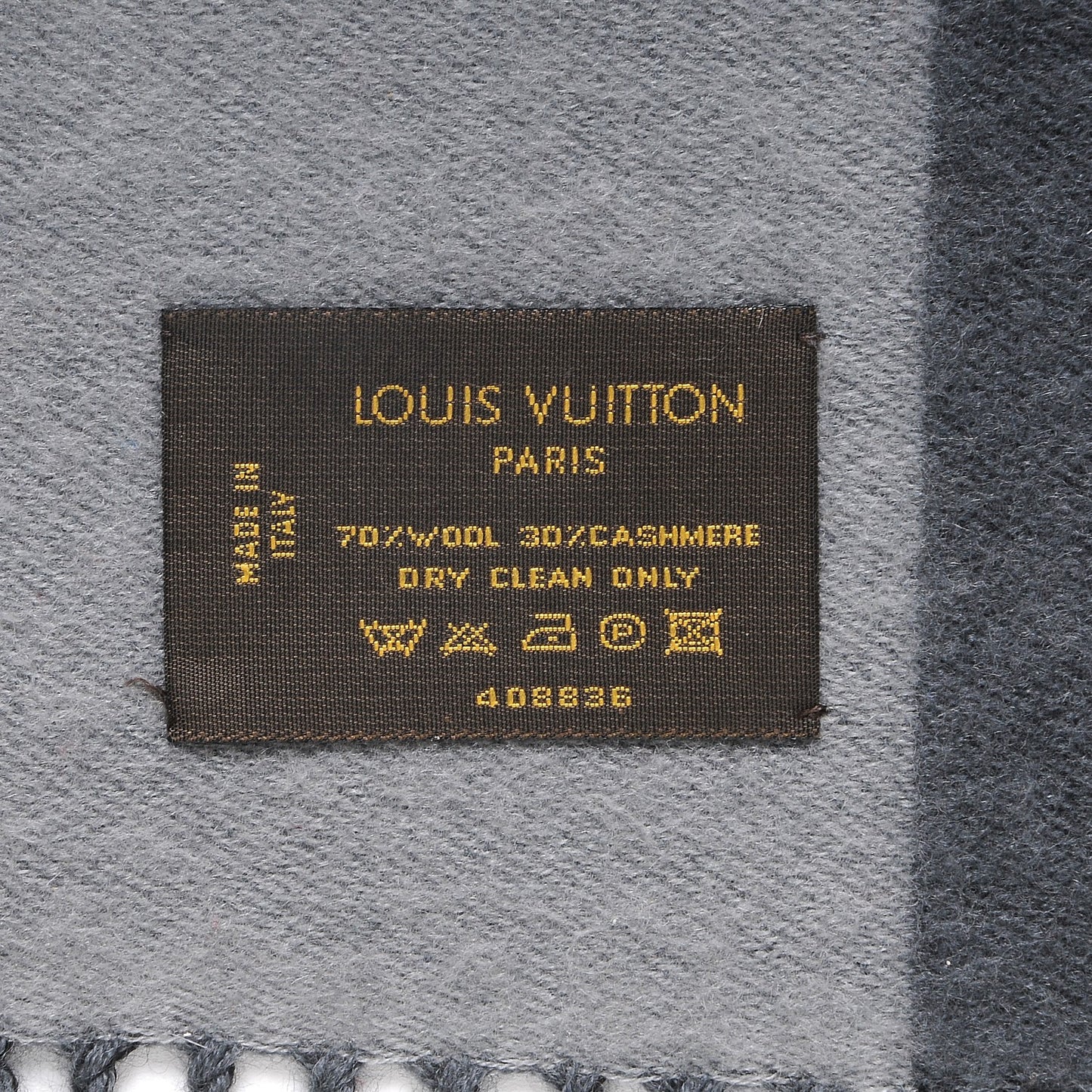 Cashmere Wool Historique Scarf Gray