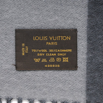 Louis Vuitton Cashmere Wool Historique Scarf Gray 3 of 4