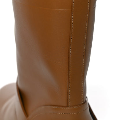 Christian Dior Calfskin Embossed Dior Quest 35mm Biker Boots 39 Natural 15 of 20