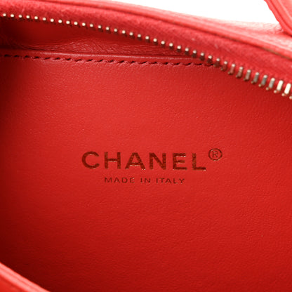 Chanel Caviar Quilted Small CC Filigree Vanity Case Coral 6 of 10