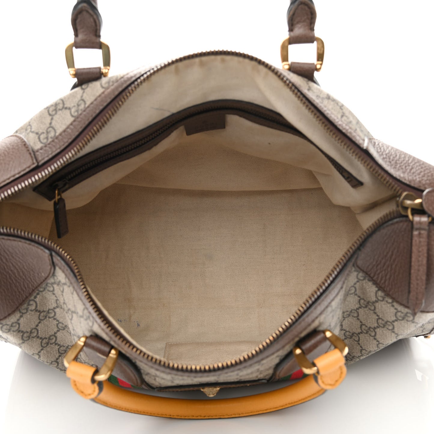 Soft GG Supreme Monogram Web Neo Vintage Duffle Bag Beige New Acero Crop