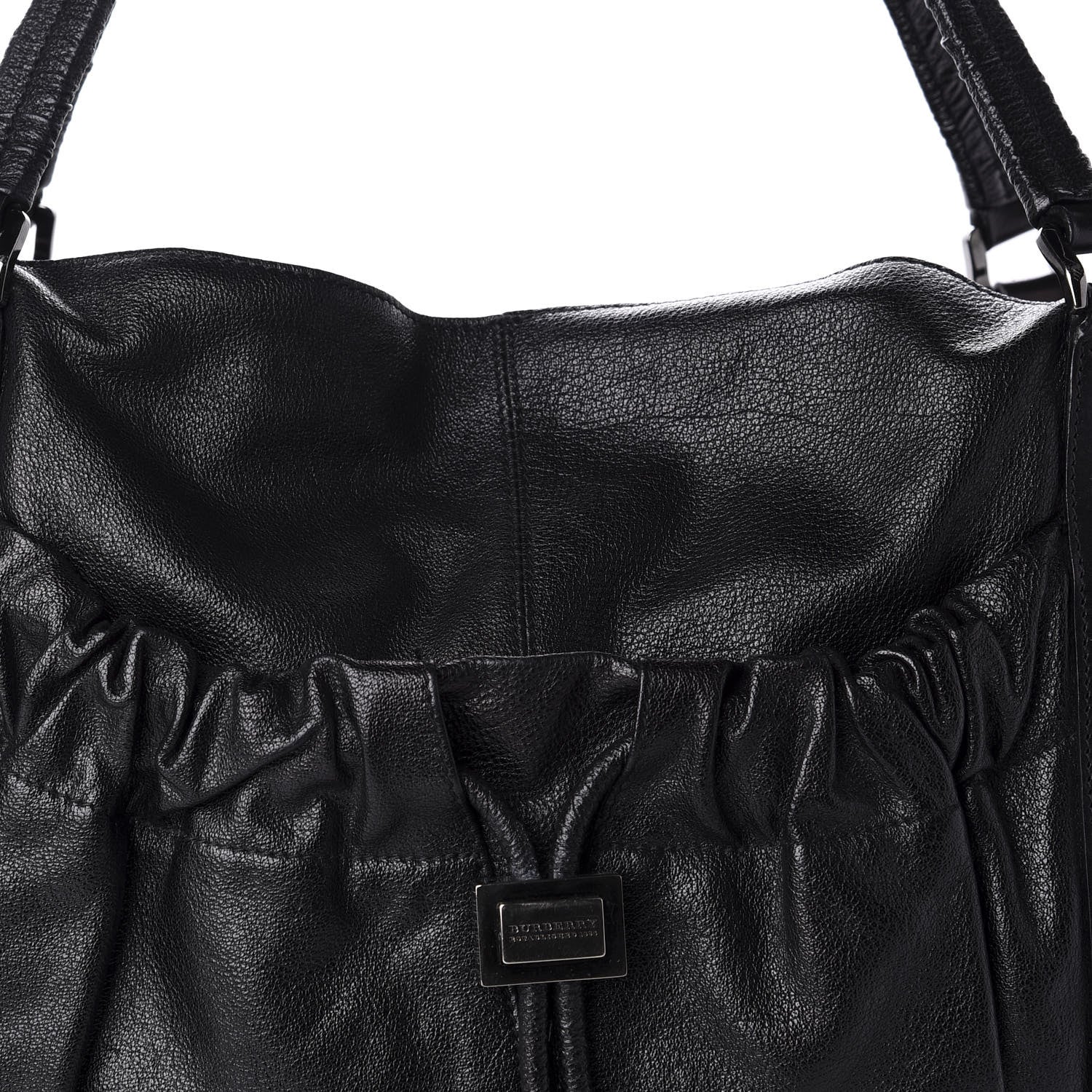 Burberry Calfskin Drawstring Tote Black 13 of 13