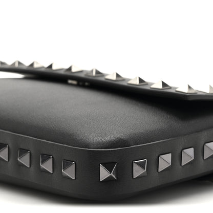 Valentino Garavani Grainy Calfskin Rockstud Crossbody Pouch Black 8 of 9