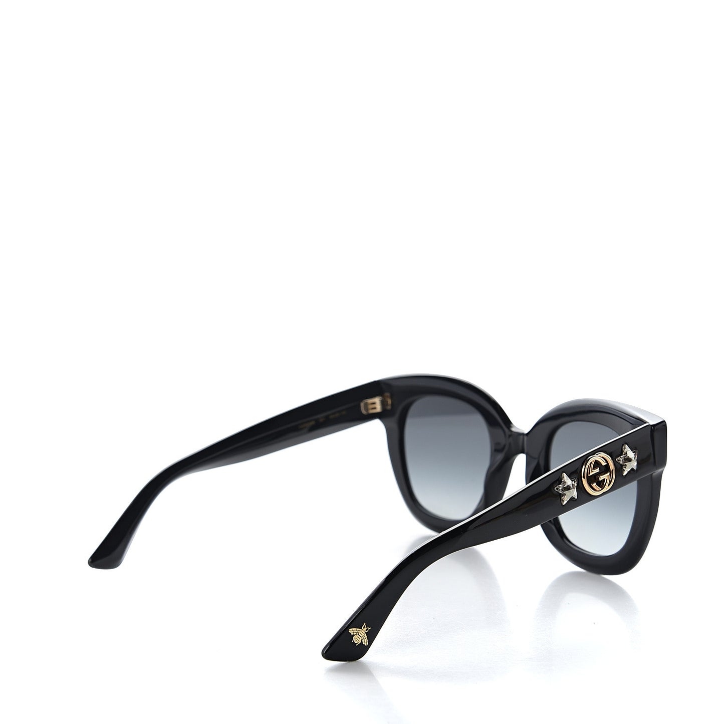 Round Frame Star Sunglasses GG0208S Black