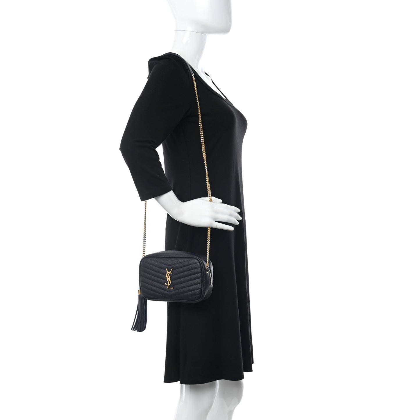 Grain De Poudre Matelasse Monogram Mini Lou Camera Bag Deep Marine