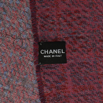 Chanel Cashmere Wool Silk CC Logo Scarf 5 of 6