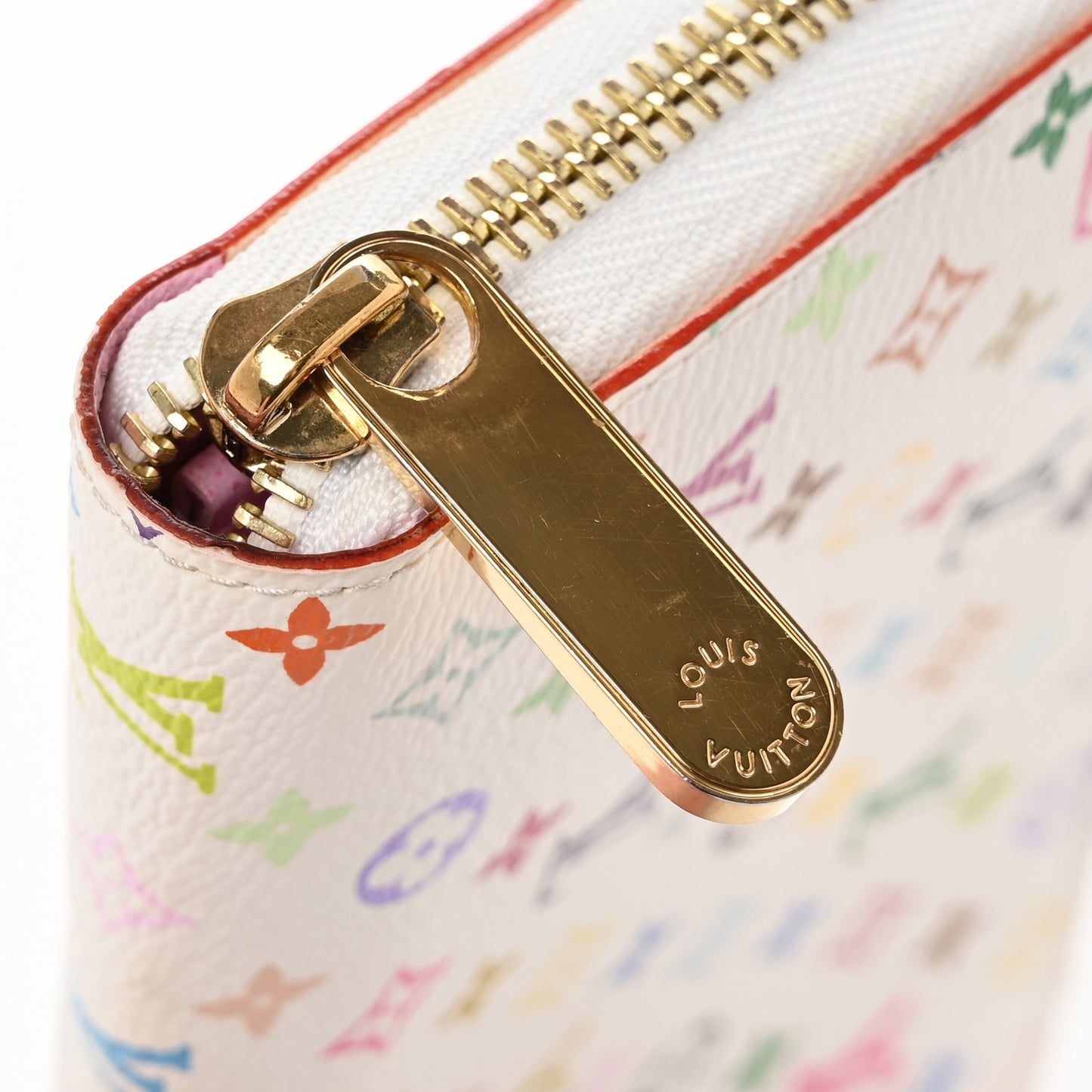 Monogram Multicolor Zippy Wallet White Litchi