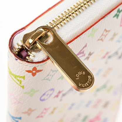 Louis Vuitton Monogram Multicolor Zippy Wallet White Litchi 9 of 10