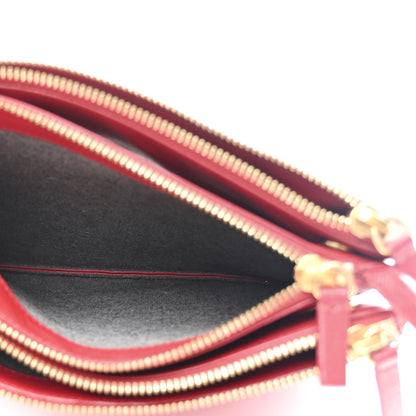 Celine Lambskin Small Trio Crossbody Bag Red 6 of 11