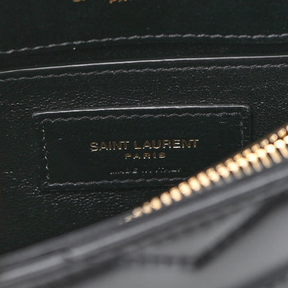 Saint Laurent Calfskin Y Quilted Monogram Small Loulou Chain Satchel Black 7 of 9