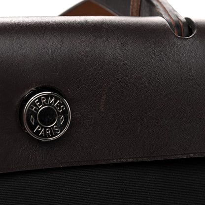 Hermes Toile Vache Hunter Herbag Zip 31 PM Black Ebene 8 of 8