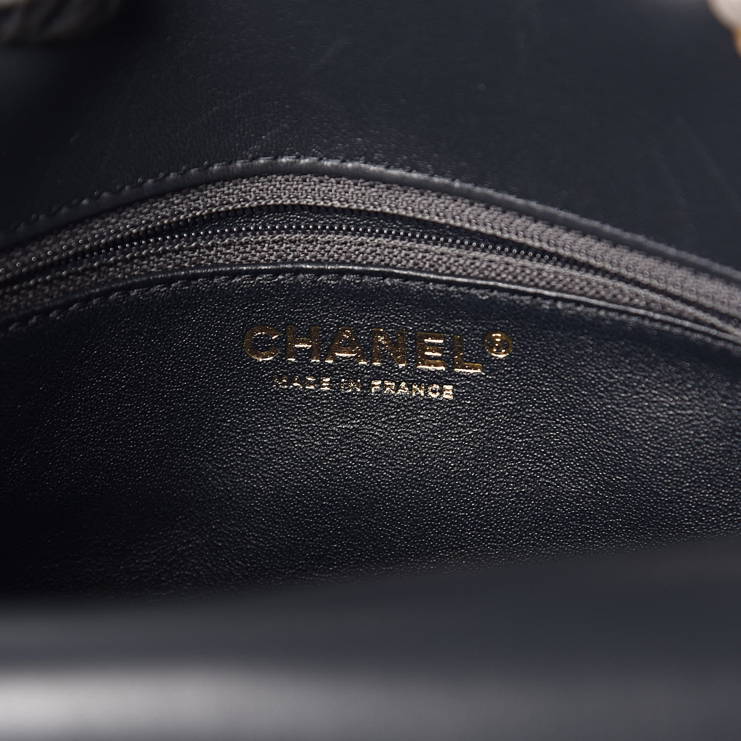 Chanel Lambskin Quilted Small Enamel CC Flap Grey Dark Navy 7 of 12