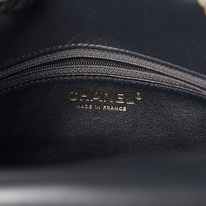 Chanel Lambskin Quilted Small Enamel CC Flap Grey Dark Navy 7 of 12