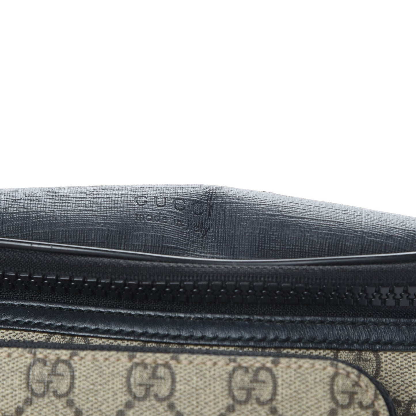 GG Supreme Monogram Belt Bag Black