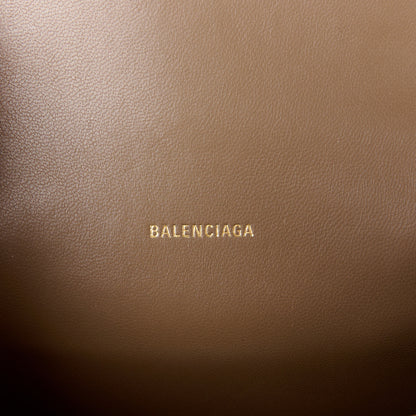 Balenciaga Coated Canvas BB Monogram Hourglass Top Handle Bag XS Beige Brown 6 of 11