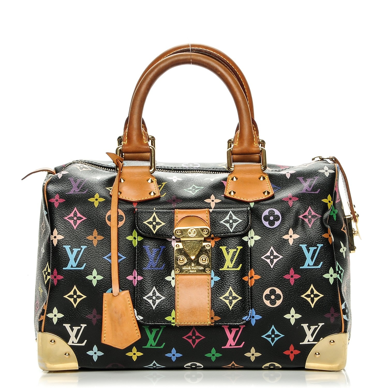 Louis Vuitton Monogram Multicolor Speedy 30 Black 1 of 10