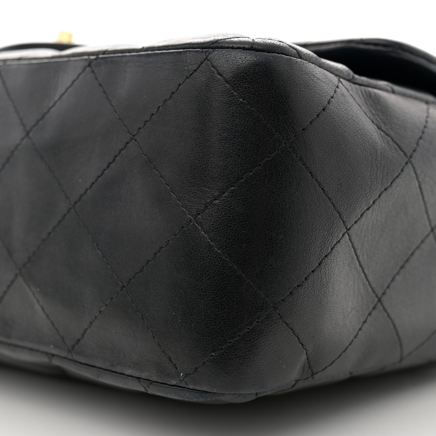 Lambskin Quilted Jumbo Single Flap Black