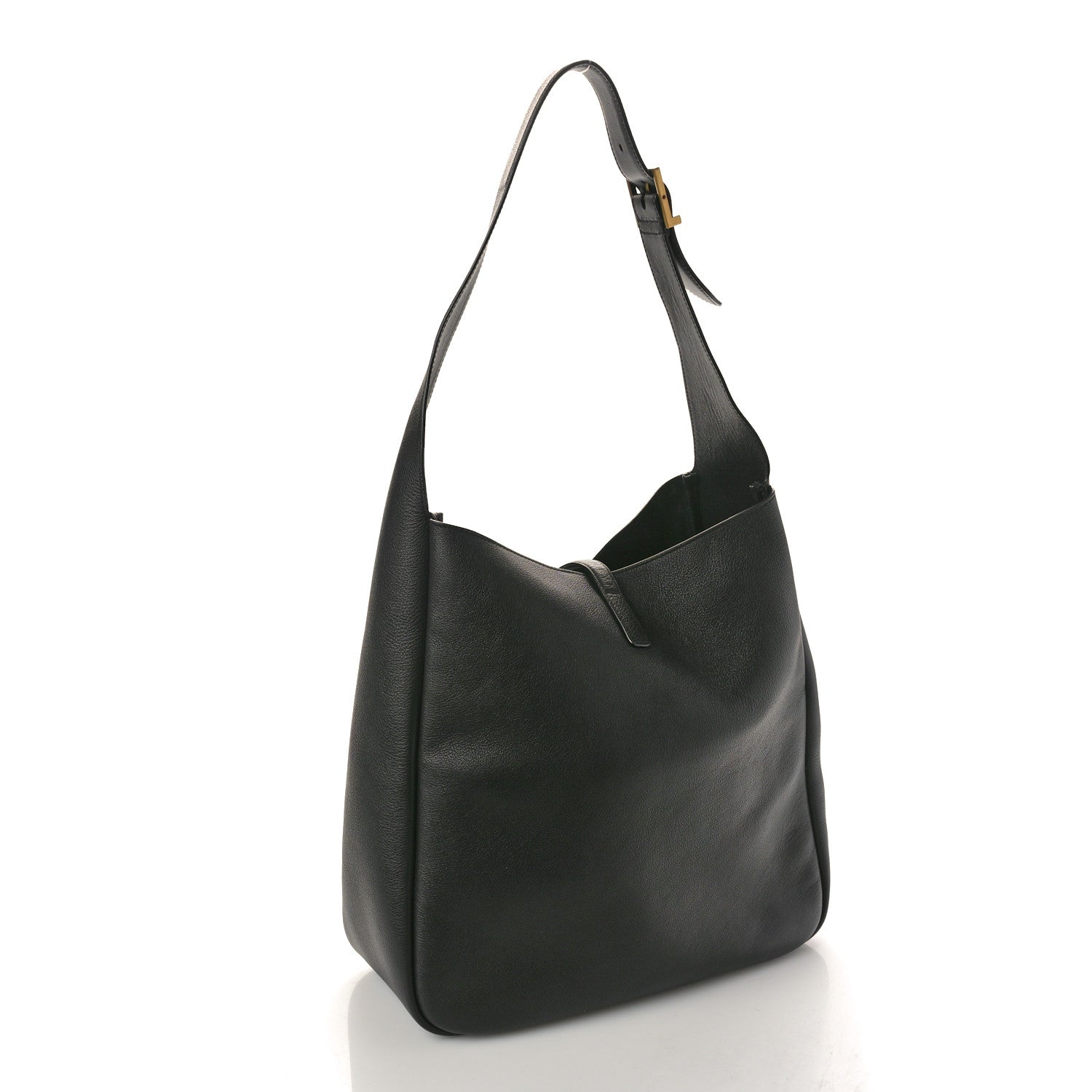Saint Laurent Smooth Calfskin Large Le 5 A 7 Soft Hobo Black 3 of 11