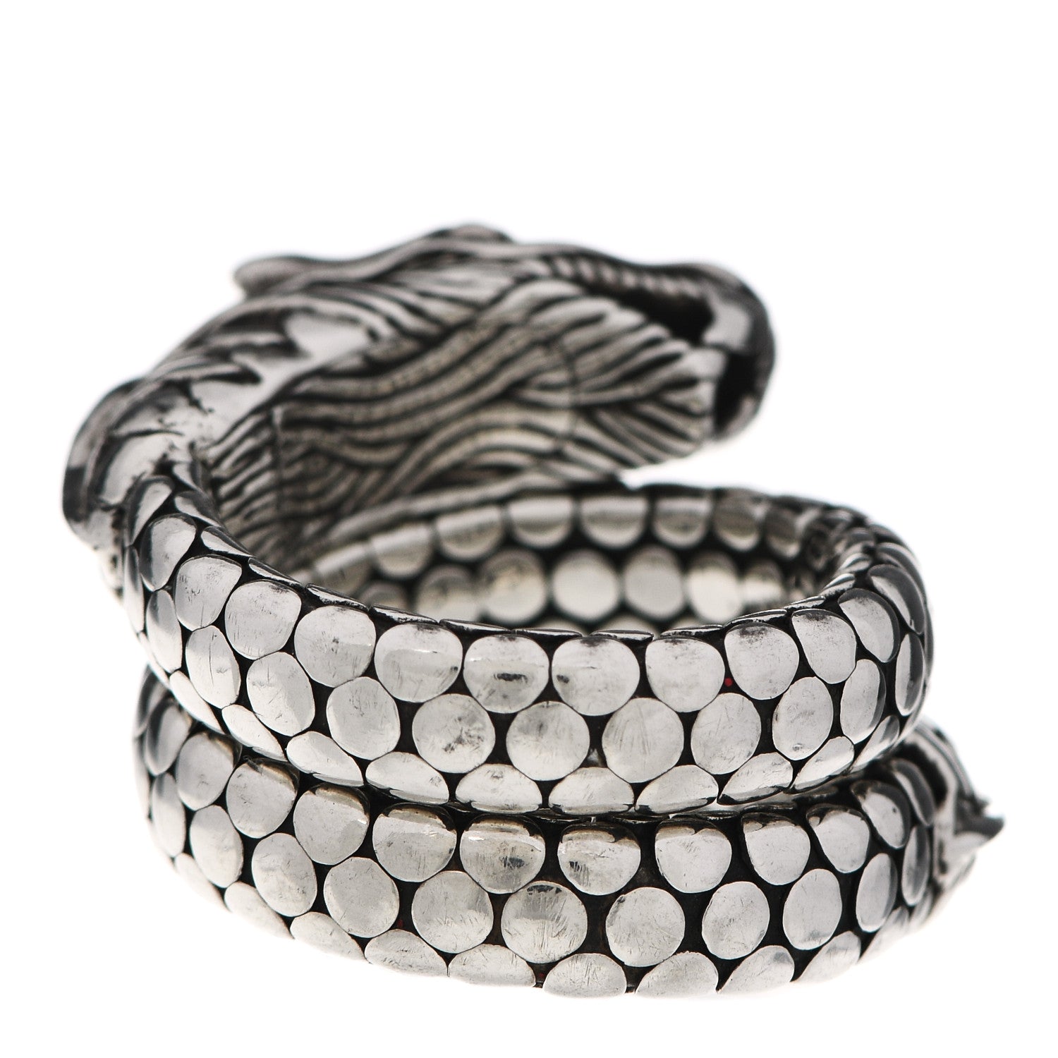 John Hardy Sterling Silver Legends Naga Dragon Coil Ring 56 7.5 4 of 6