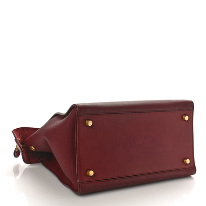 Celine Goatskin Smooth Calfskin Small Ring Bag Dark Ruby 4 of 14