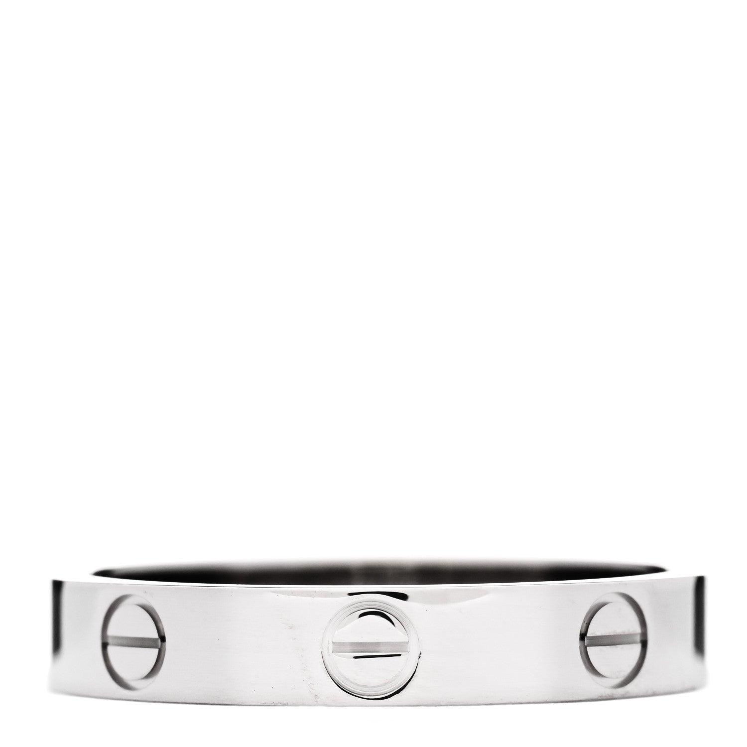 Cartier 18K White Gold 3.5mm LOVE Wedding Band Ring 57 8 1 of 4