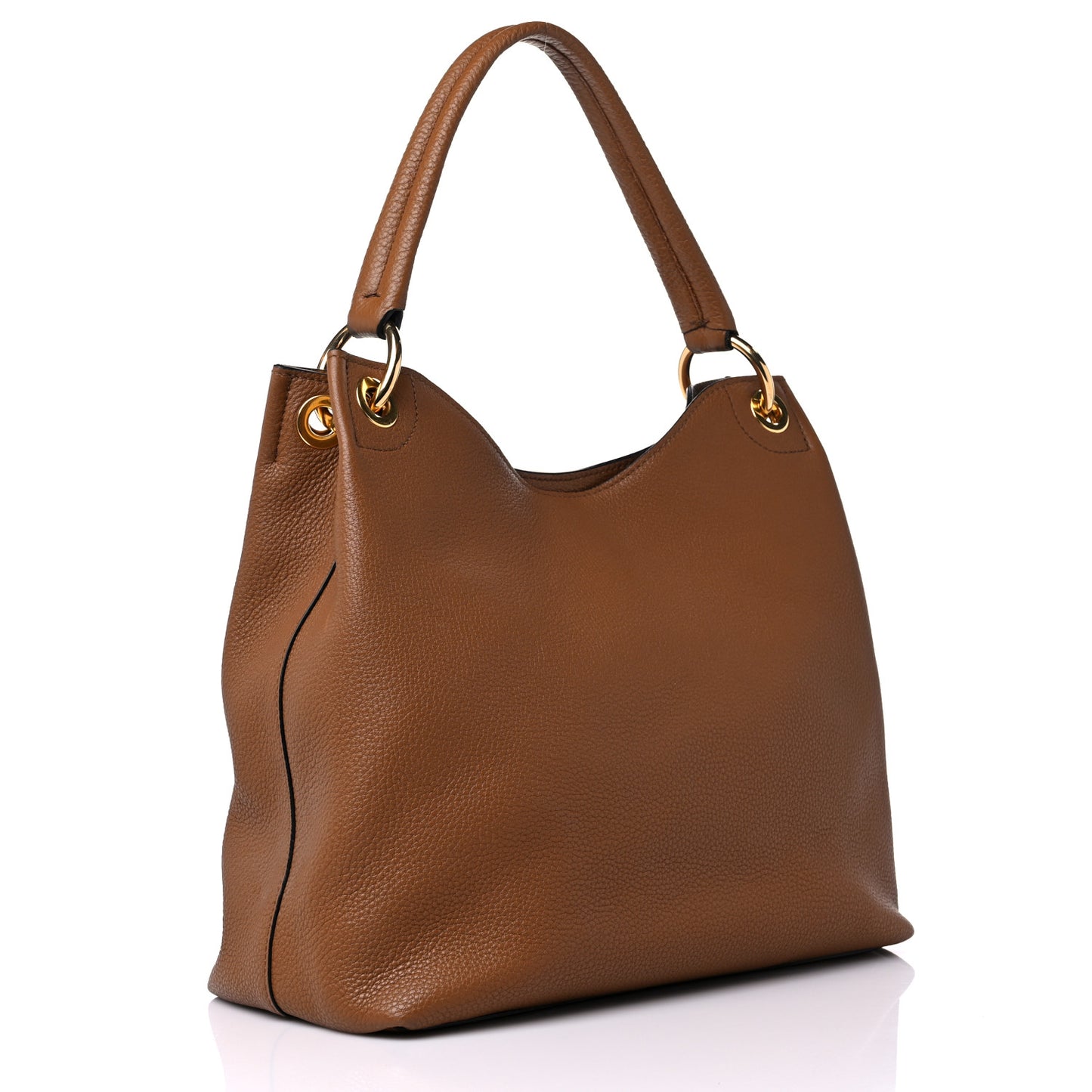 Vitello Phenix Embossed Logo Hobo Cannella