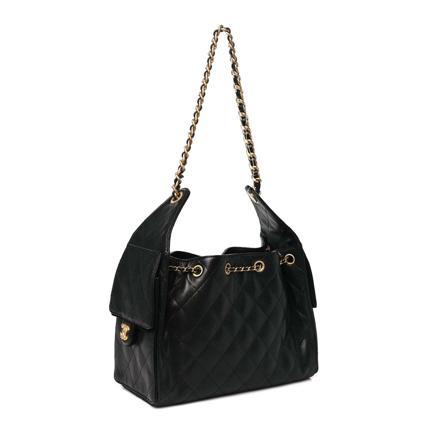Caviar Quilted Small Chanel 25 Handbag Black