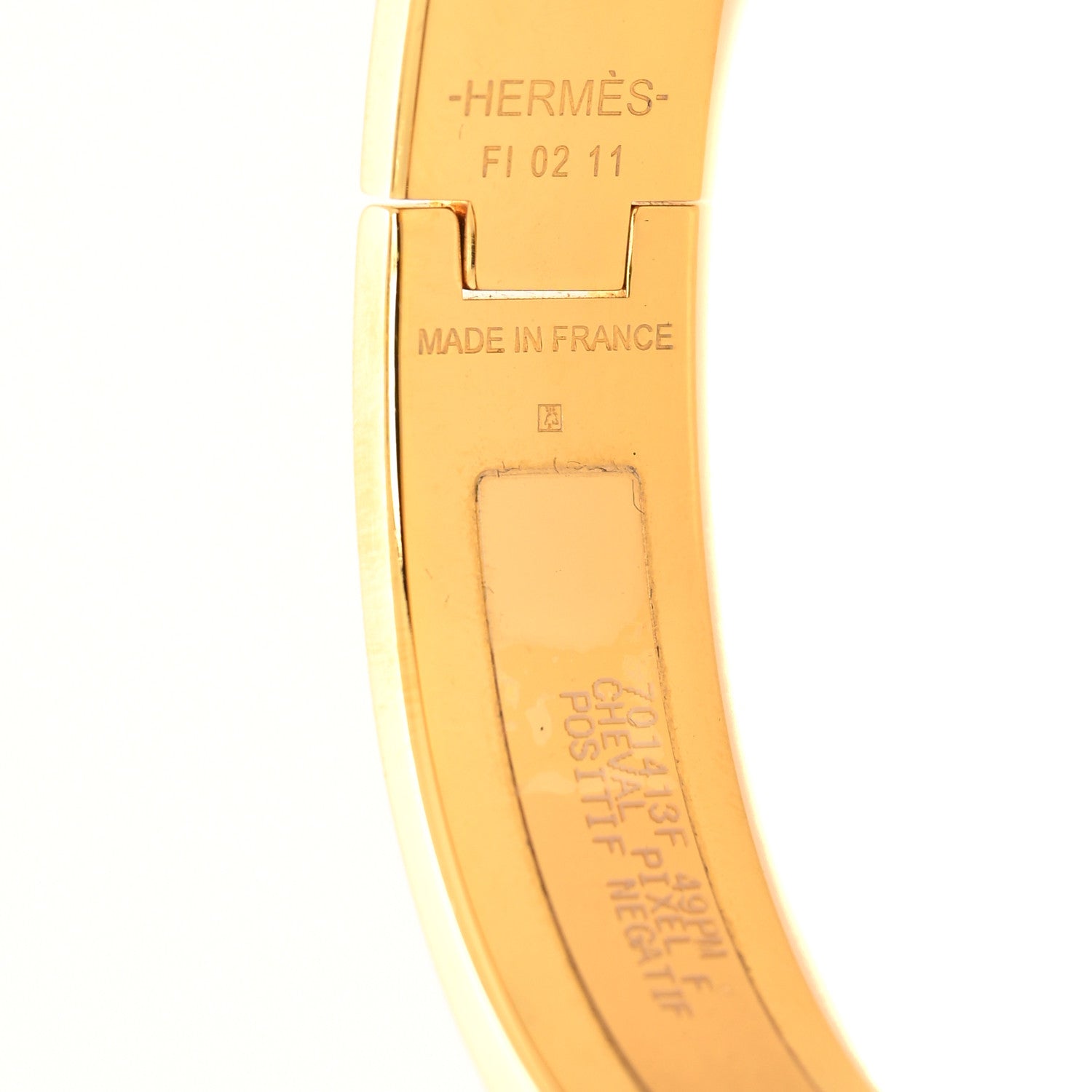 Hermes Enamel Narrow Cheval Pixel Clic Clac H Bracelet PM Positif Negatif 5 of 5