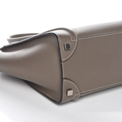 Celine Drummed Calfskin Micro Luggage Souris 5 of 8