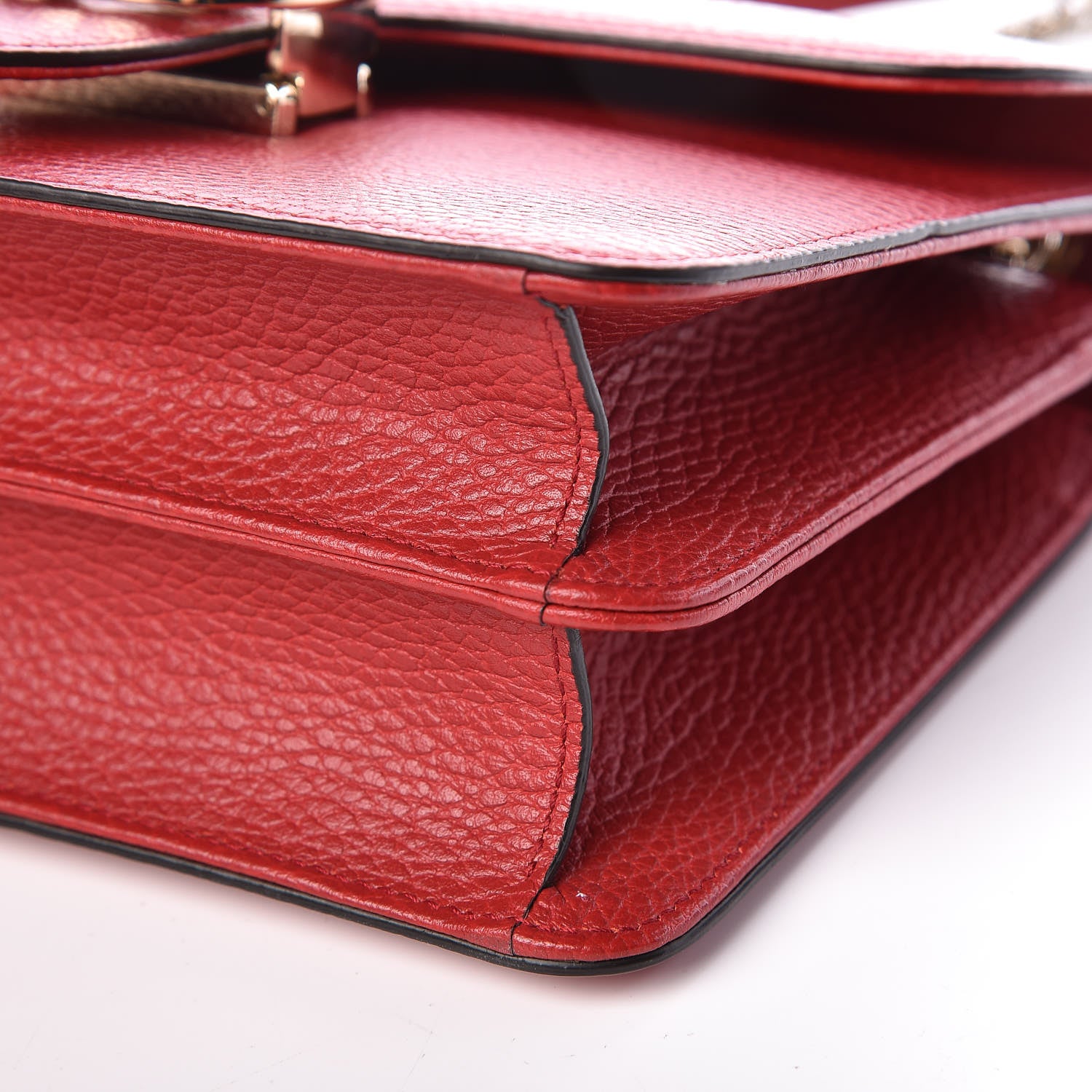 Gucci Dollar Calfskin Small Interlocking G Shoulder Bag Red 9 of 9