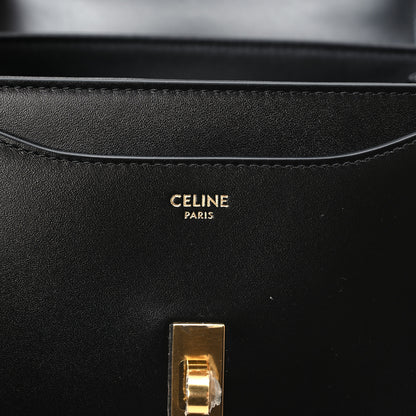 Celine Satinated Calfskin Mini 16 Top Handle Bag Black 7 of 11
