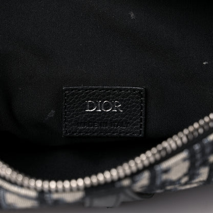 Christian Dior Oblique Mens Saddle Bag Blue 6 of 11