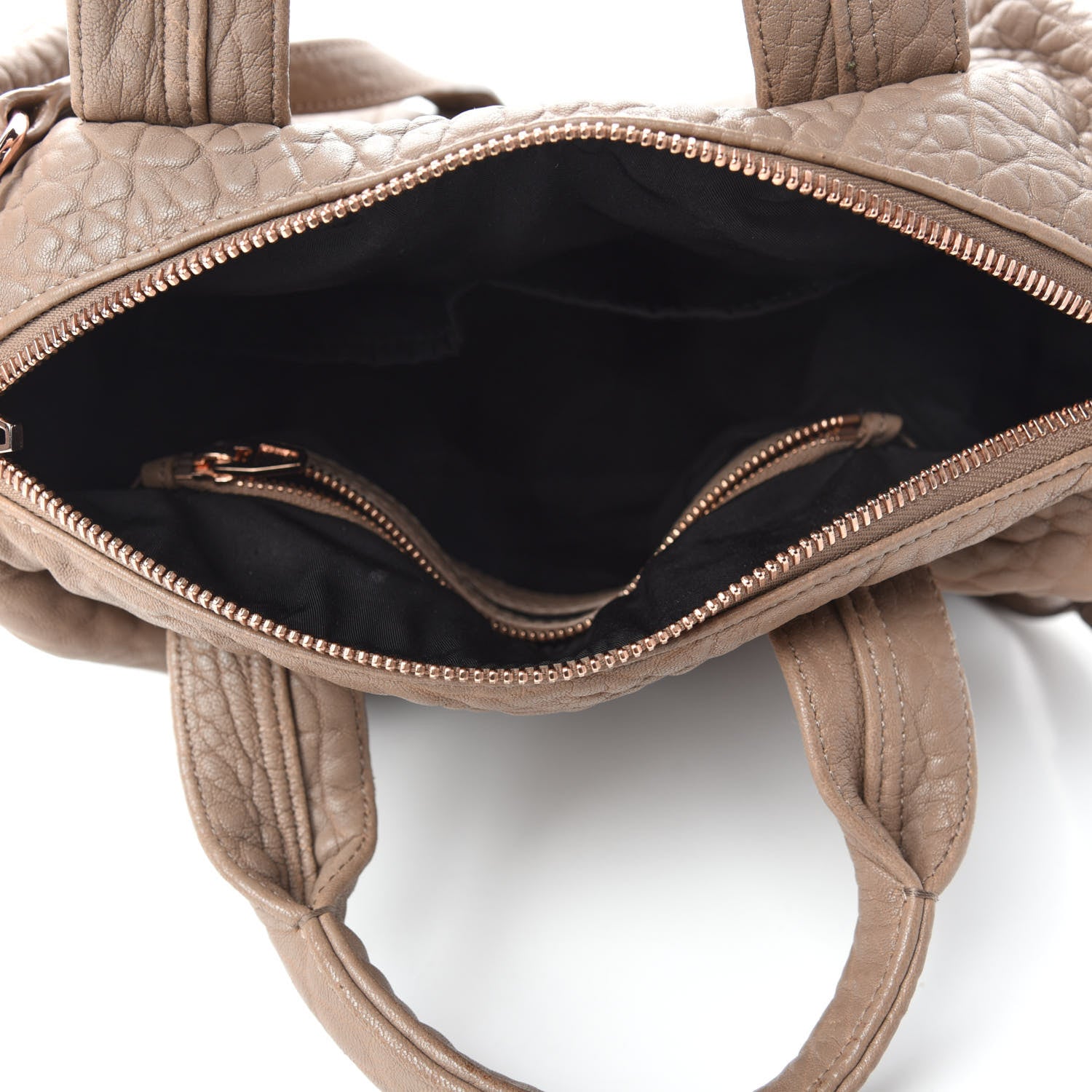 Alexander Wang Pebbled Lambskin Rocco Latte Rose Gold Hardware 6 of 10