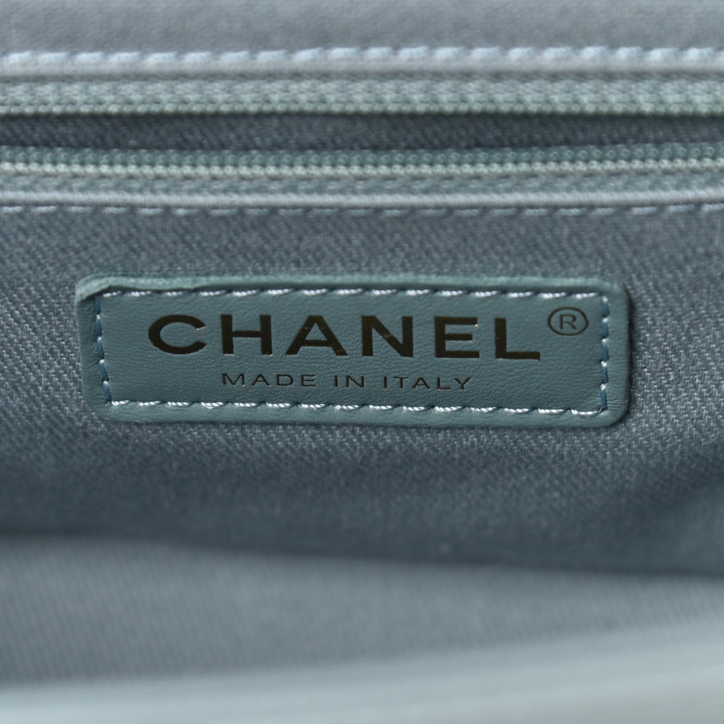 Caviar Quilted Small Business Affinity Flap Light Blue
