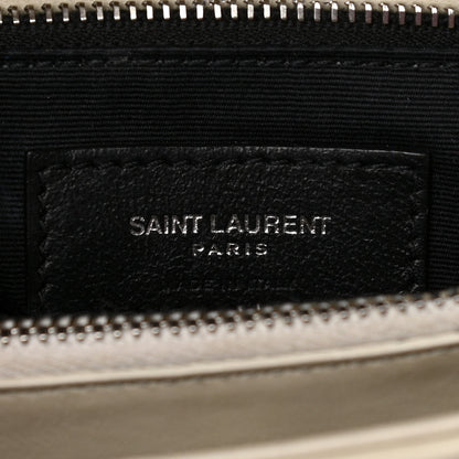 Saint Laurent Calfskin Y Quilted Monogram Medium Loulou Chain Satchel Nude Powder 6 of 14