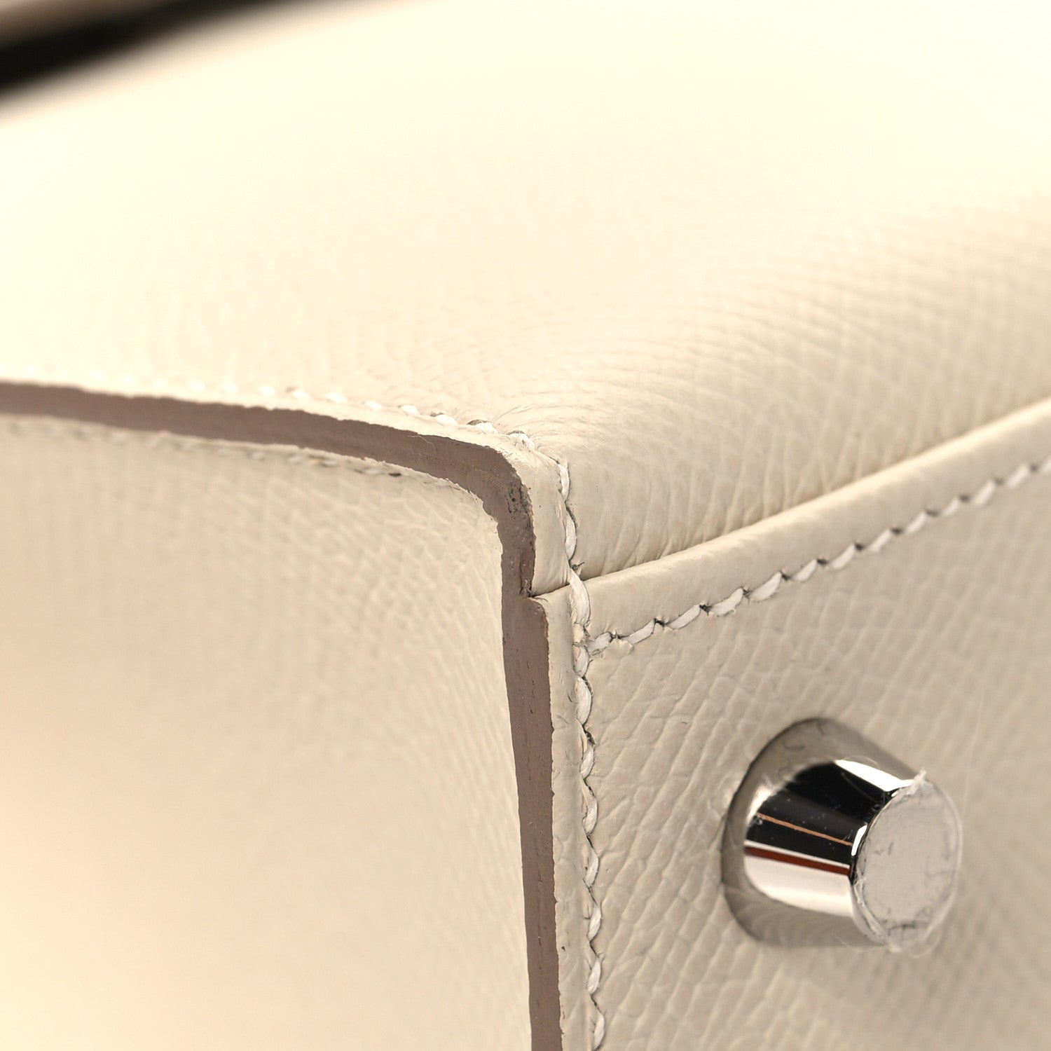 Hermes Epsom Kelly Sellier 25 Craie 8 of 12