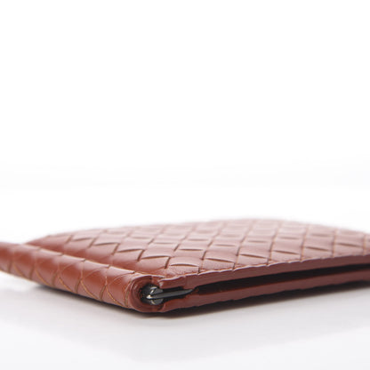 Bottega Veneta Calfskin Intrecciato Bi-Fold Wallet With Money Clip Brique 6 of 13