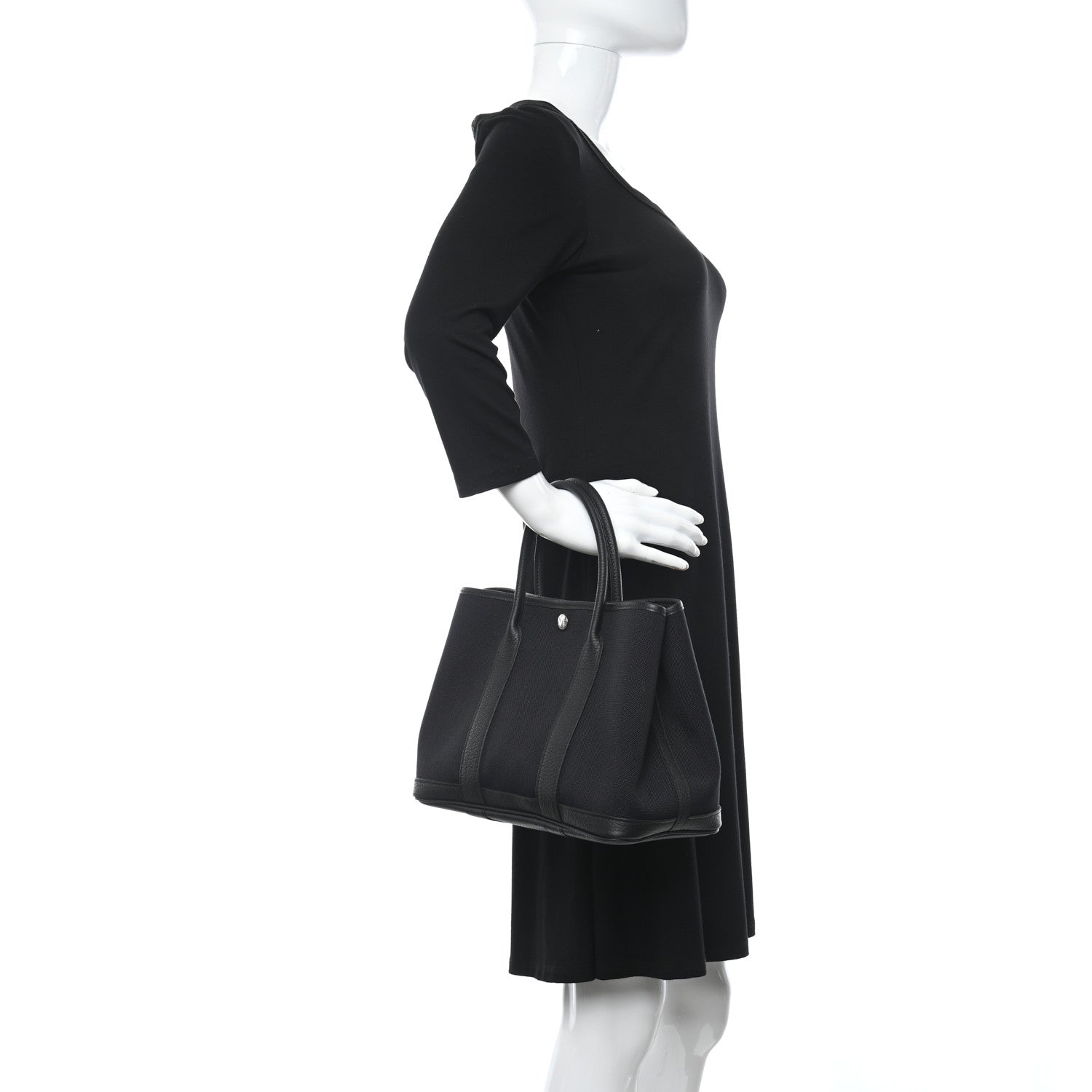 Hermes Toile Militaire Negonda Garden Party 30 TPM Black 2 of 10