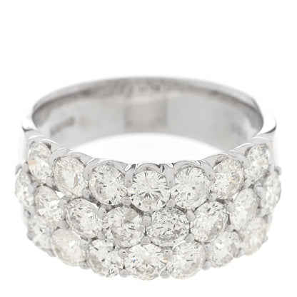 Parker & West by FASHIONPHILE 18K White Gold Diamond 3.00ctw Three Row Half Eternity Band Ring 54 7 7 of 10