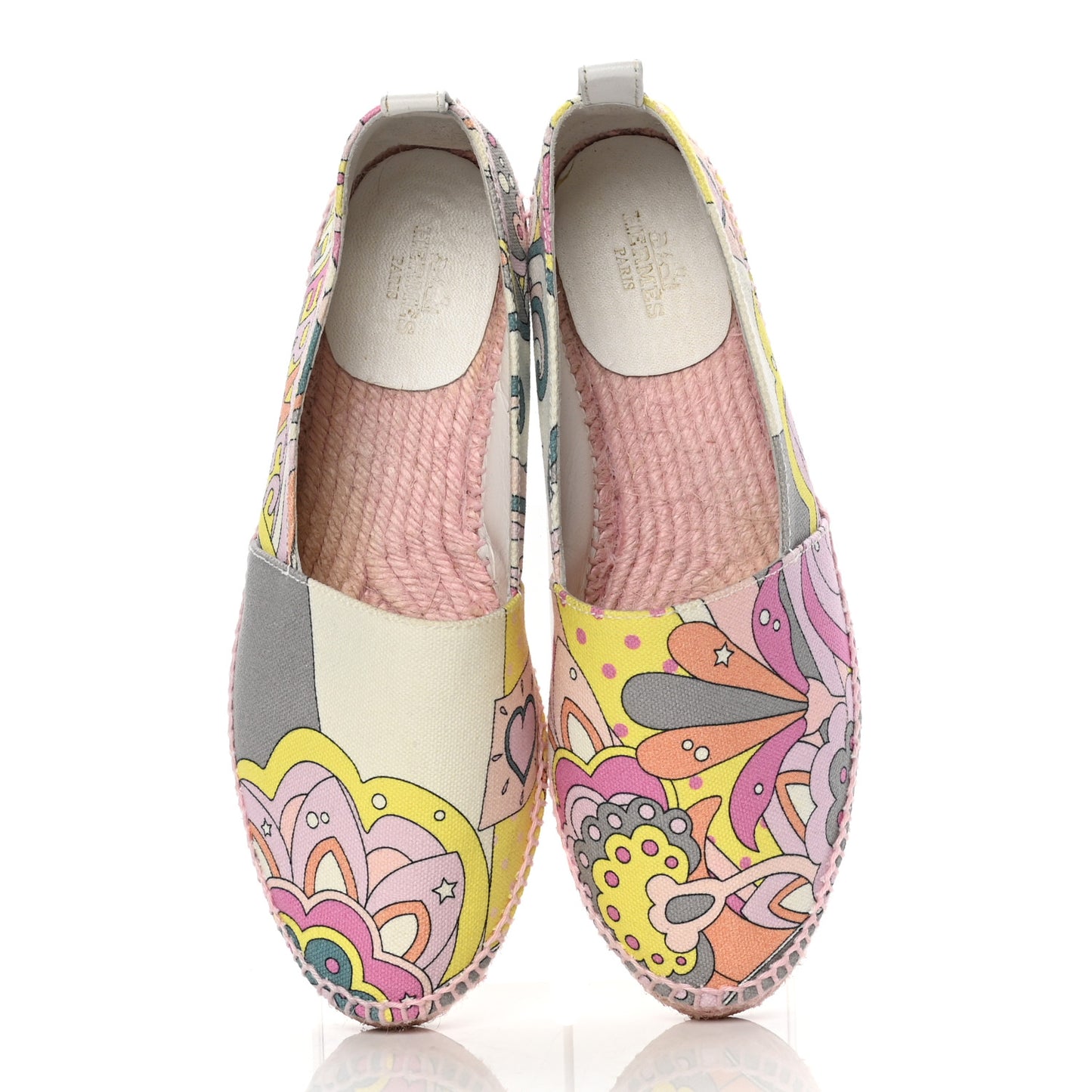 Printed Canvas Womens Espadrilles 35 Multicolor